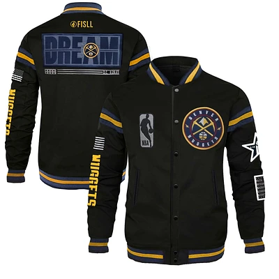 Unisex FISLL x Black History Collection  Denver Nuggets Full-Snap Varsity Jacket