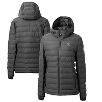 Women's Cutter & Buck Gray New York Yankees Mission Ridge Repreve Eco Insulated Full-Zip Puffer Jacket