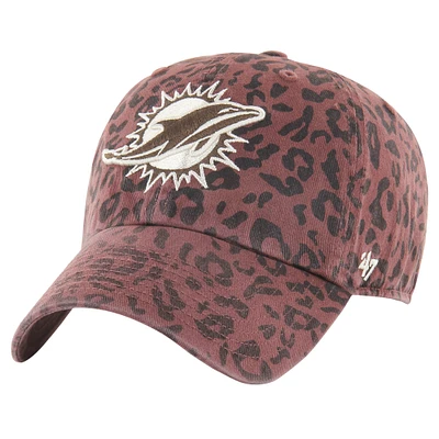 Women's '47  Brown Miami Dolphins Tawny Clean Up Adjustable Hat