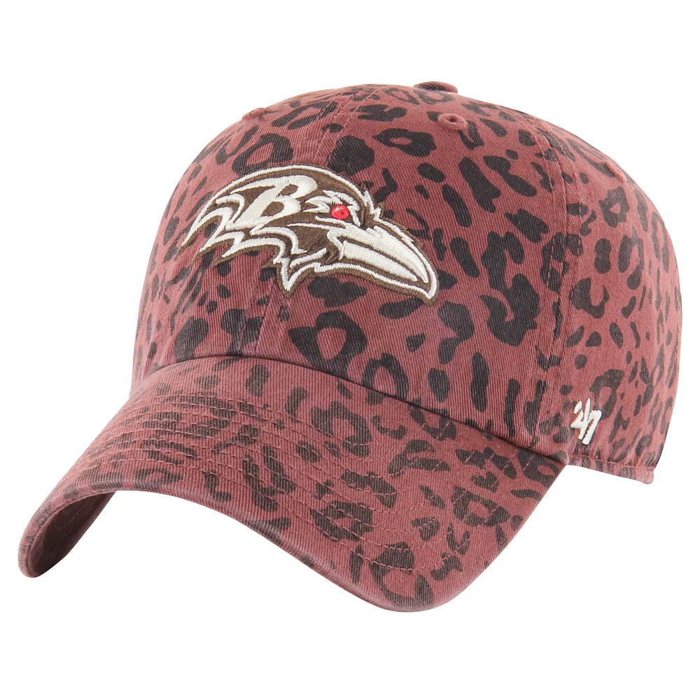 Women's '47  Brown Baltimore Ravens Tawny Clean Up Adjustable Hat