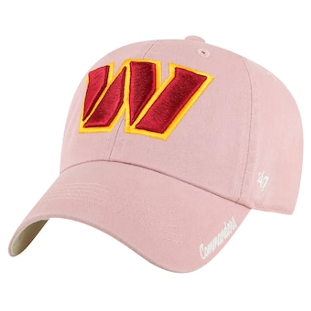 Women's '47  Pink Washington Commanders Ballpark Cheer Dusty Rose Clean Up Adjustable Hat