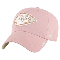 Women's '47  Pink Kansas City Chiefs Ballpark Cheer Dusty Rose Clean Up Adjustable Hat