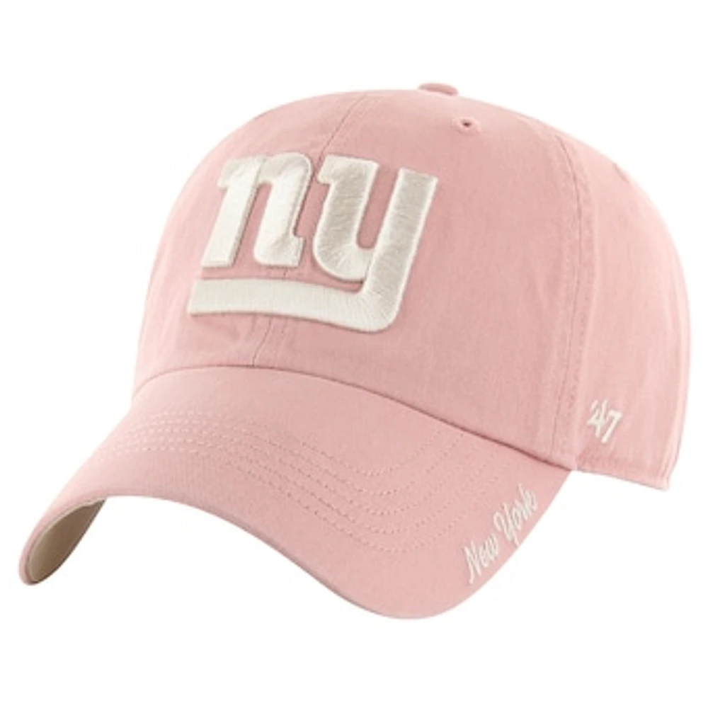 Women's '47  Pink New York Giants Ballpark Cheer Dusty Rose Clean Up Adjustable Hat