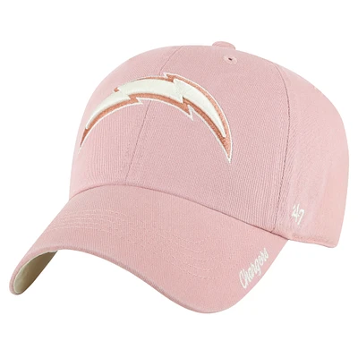 Women's '47  Pink Los Angeles Chargers Ballpark Cheer Dusty Rose Clean Up Adjustable Hat