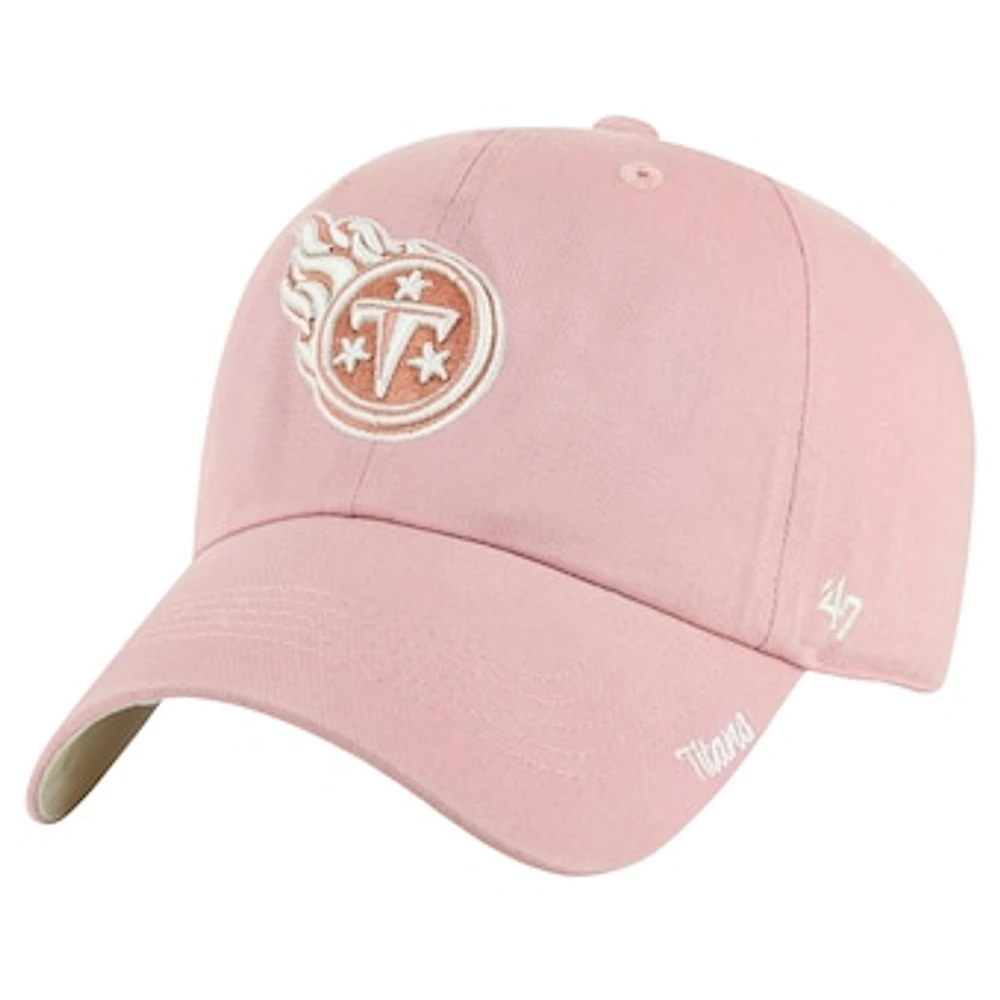 Women's '47  Pink Tennessee Titans Ballpark Cheer Dusty Rose Clean Up Adjustable Hat