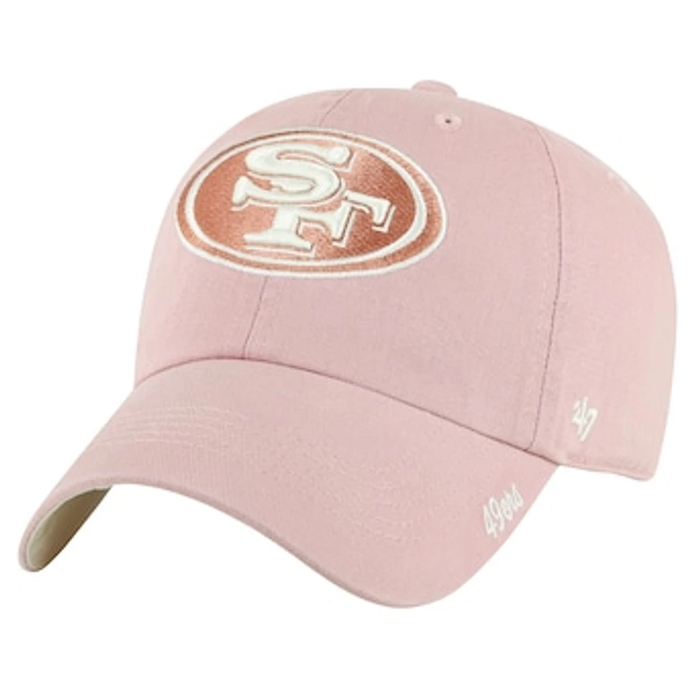 Women's '47  Pink San Francisco 49ers Ballpark Cheer Dusty Rose Clean Up Adjustable Hat