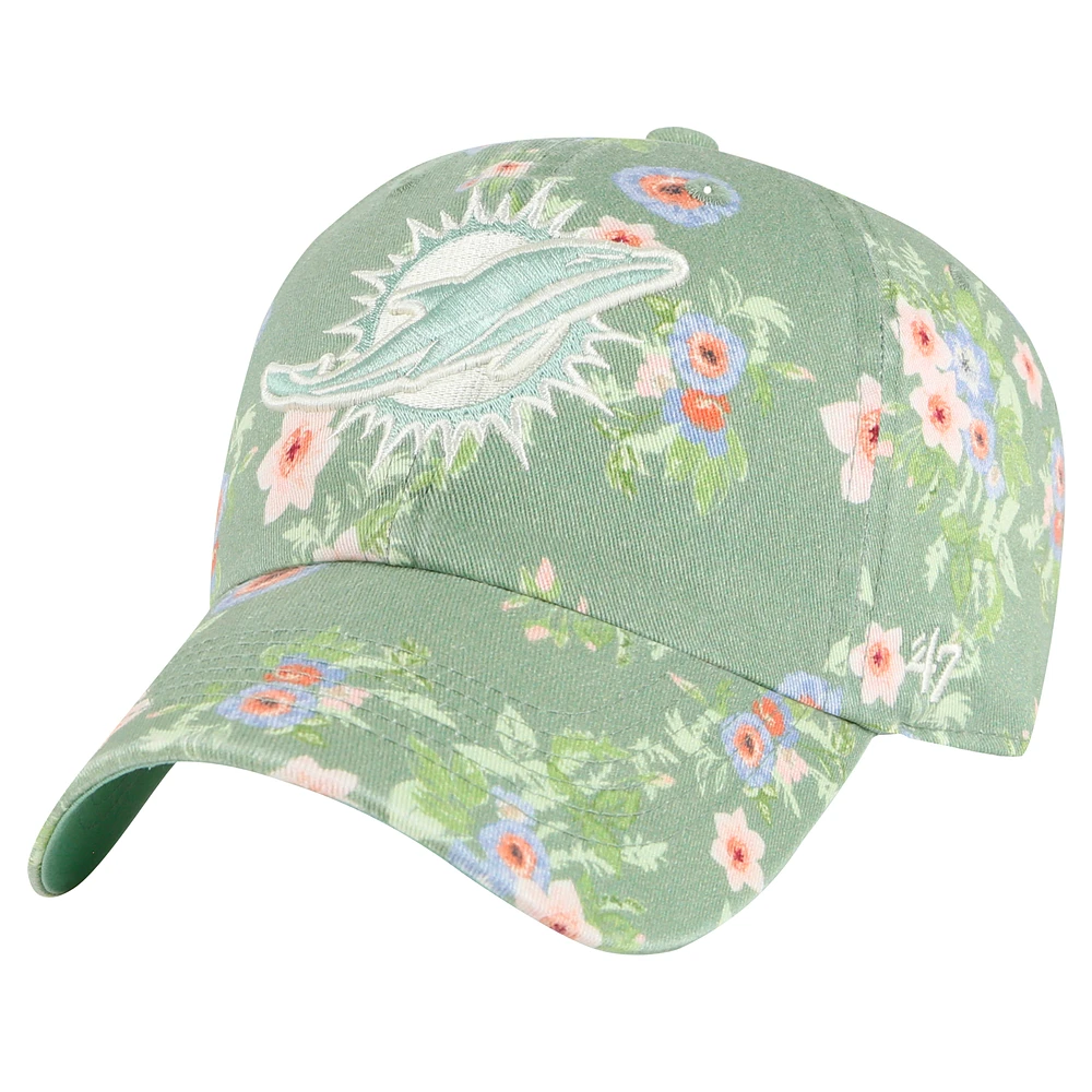 Women's '47  Green Miami Dolphins Meadow Garden Clean Up Adjustable Hat