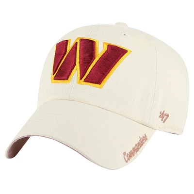 Women's '47  Natural Washington Commanders Ballpark Cheer Clean Up Adjustable Hat