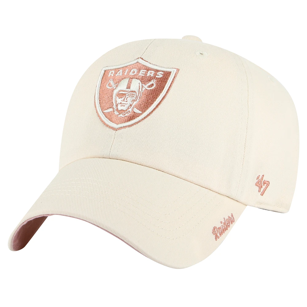 Women's '47  Natural Las Vegas Raiders Ballpark Cheer Clean Up Adjustable Hat