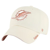 Women's '47  Natural Miami Dolphins Ballpark Cheer Clean Up Adjustable Hat