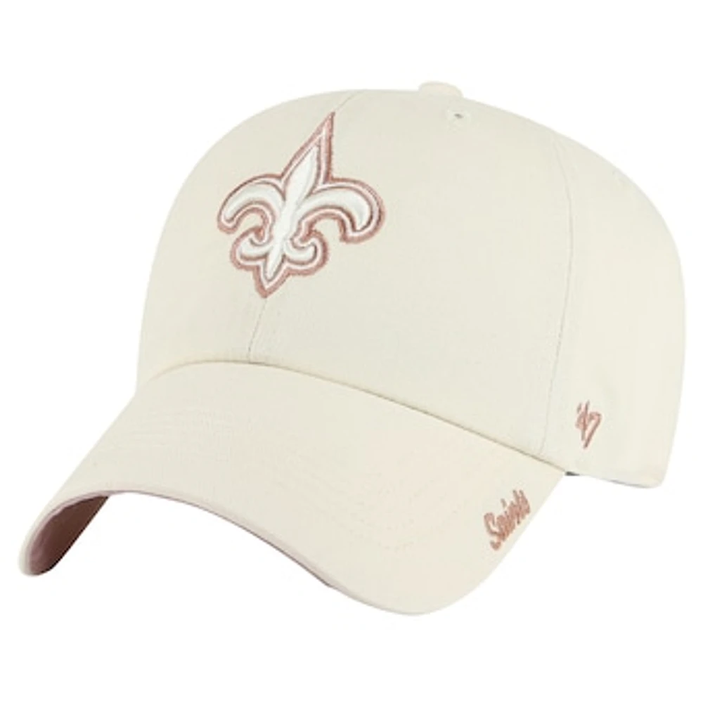 Women's '47  Natural New Orleans Saints Ballpark Cheer Clean Up Adjustable Hat