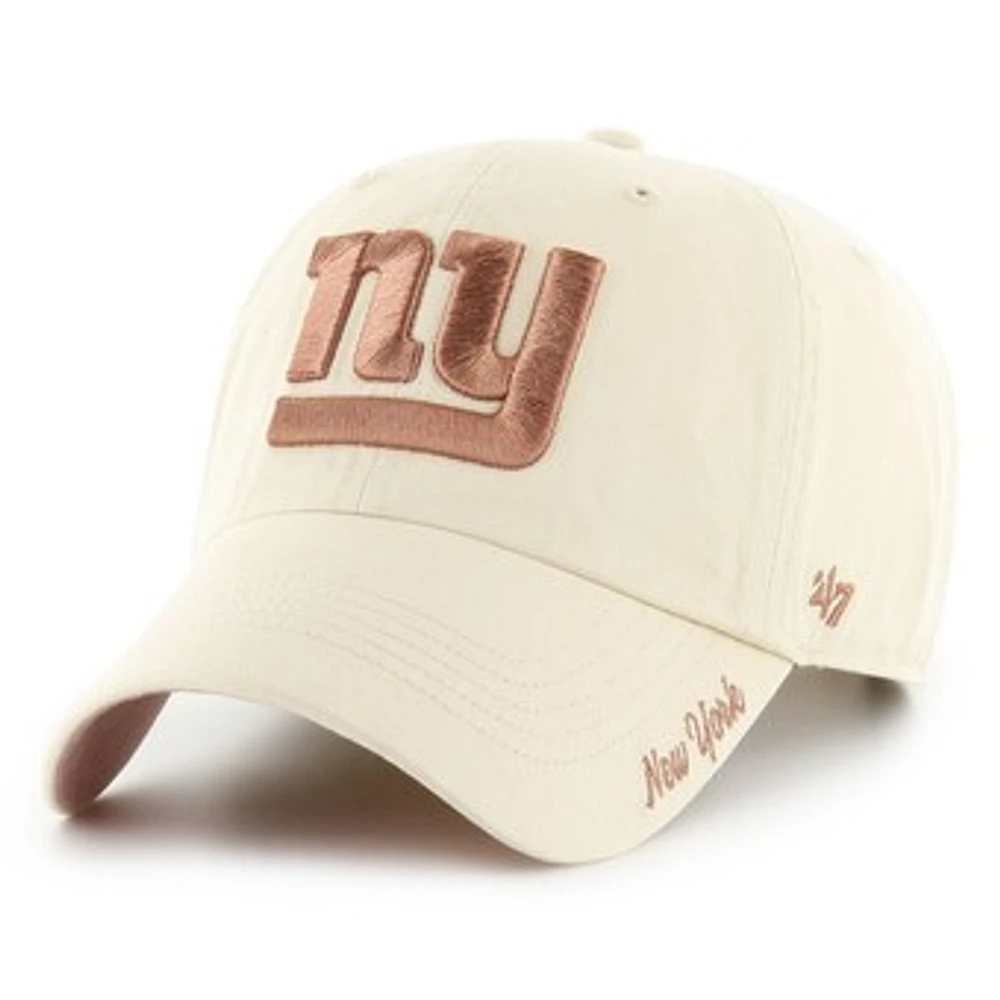 Women's '47  Natural New York Giants Ballpark Cheer Clean Up Adjustable Hat