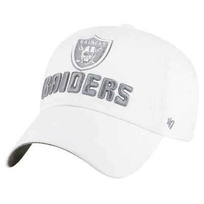 Women's '47  White Las Vegas Raiders Luminace Clean Up Adjustable Hat