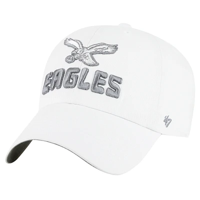 Women's '47  White Philadelphia Eagles Luminace Clean Up Adjustable Hat