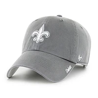 Women's '47 Gray New Orleans Saints Luminance Cheer Clean Up Adjustable Hat