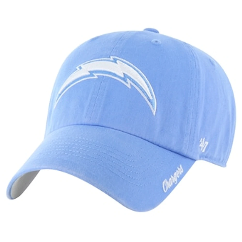 Women's '47 Powder Blue Los Angeles Chargers Luminance Cheer Clean Up Adjustable Hat