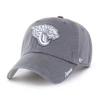 Women's '47 Gray Jacksonville Jaguars Luminance Cheer Clean Up Adjustable Hat