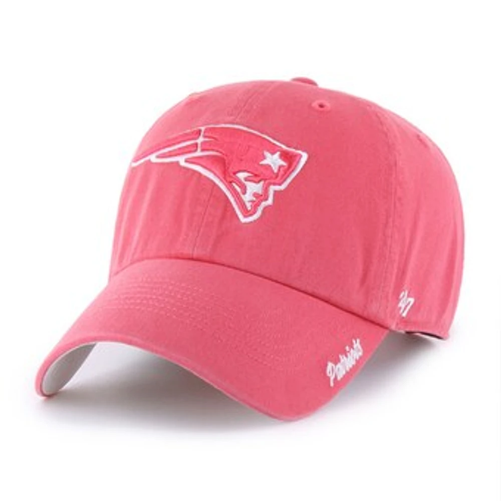 Women's '47 Red New England Patriots Luminance Cheer Clean Up Adjustable Hat