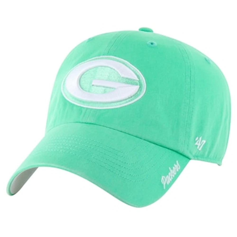 Women's '47 Green Green Bay Packers Luminance Cheer Clean Up Adjustable Hat