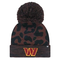 Women's '47 Brown Washington Commanders Cacao Cuffed Knit Hat with Pom