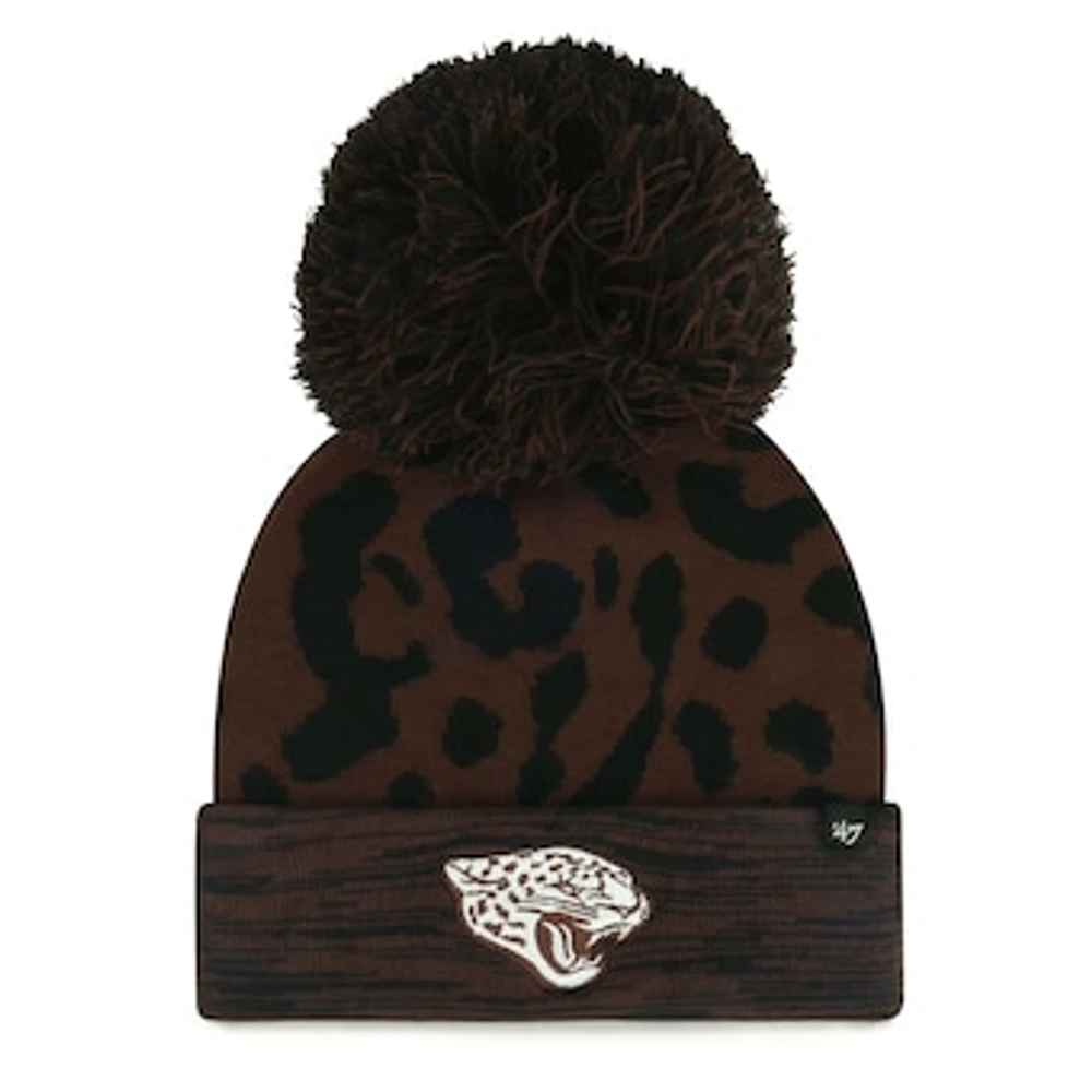 Women's '47 Brown Jacksonville Jaguars Cacao Cuffed Knit Hat with Pom