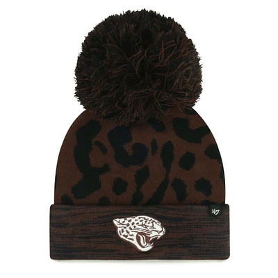 Women's '47 Brown Jacksonville Jaguars Cacao Cuffed Knit Hat with Pom