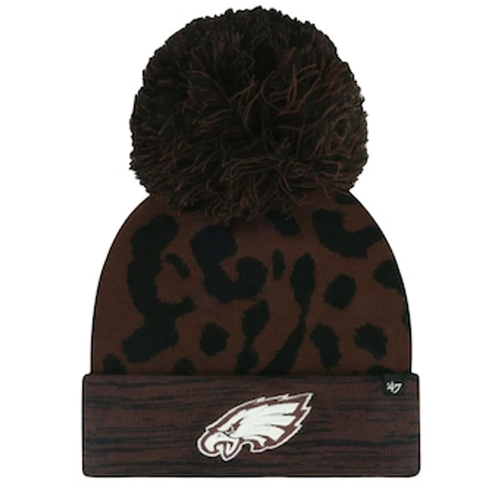 Women's '47 Brown Philadelphia Eagles Cacao Cuffed Knit Hat with Pom