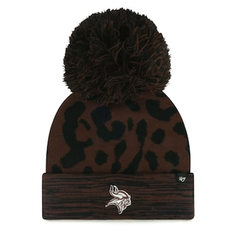 Women's '47 Brown Minnesota Vikings Cacao Cuffed Knit Hat with Pom