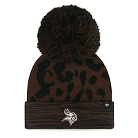 Women's '47 Brown Minnesota Vikings Cacao Cuffed Knit Hat with Pom