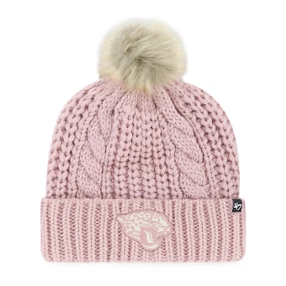 Women's '47 Dusty Rose Jacksonville Jaguars Meeko Cuffed Knit Hat with Pom