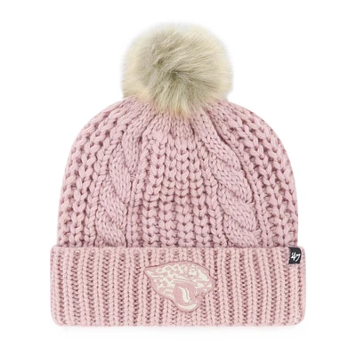 Women's '47 Dusty Rose Jacksonville Jaguars Meeko Cuffed Knit Hat with Pom