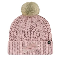 Women's '47 Pink Buffalo Bills Meeko Dusty Rose Cuffed Knit Hat with Pom