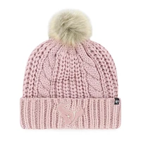 Women's '47 Dusty Rose Houston Texans Meeko Cuffed Knit Hat with Pom