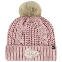 Women's '47 Pink Kansas City Chiefs Meeko Dusty Rose Cuffed Knit Hat with Pom