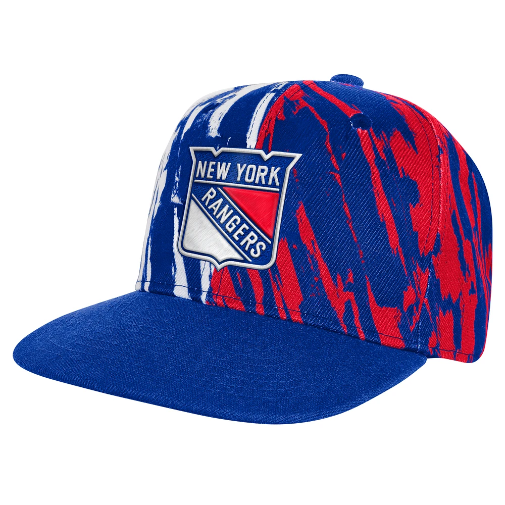 Youth Royal New York Rangers Propel Flat Brim Snapback Hat