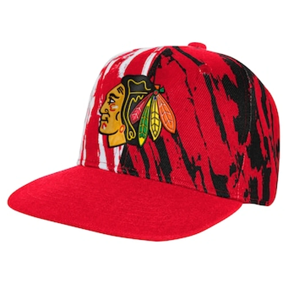 Youth Red Chicago Blackhawks Propel Flat Brim Snapback Hat