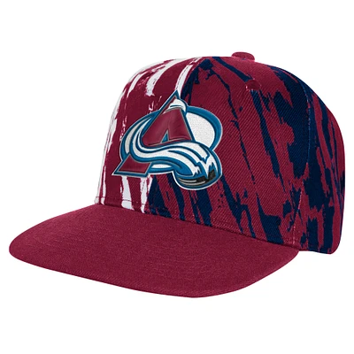 Youth Burgundy Colorado Avalanche Propel Flat Brim Snapback Hat