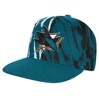 Youth Teal San Jose Sharks Propel Flat Brim Snapback Hat