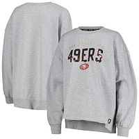 Women's DKNY Sport Heather Charcoal San Francisco 49ers Penelope Pullover Sweatshirt