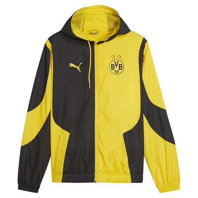 Men's Puma Yellow Borussia Dortmund 2023/24 Pre-Match Full-Zip Hoodie Jacket