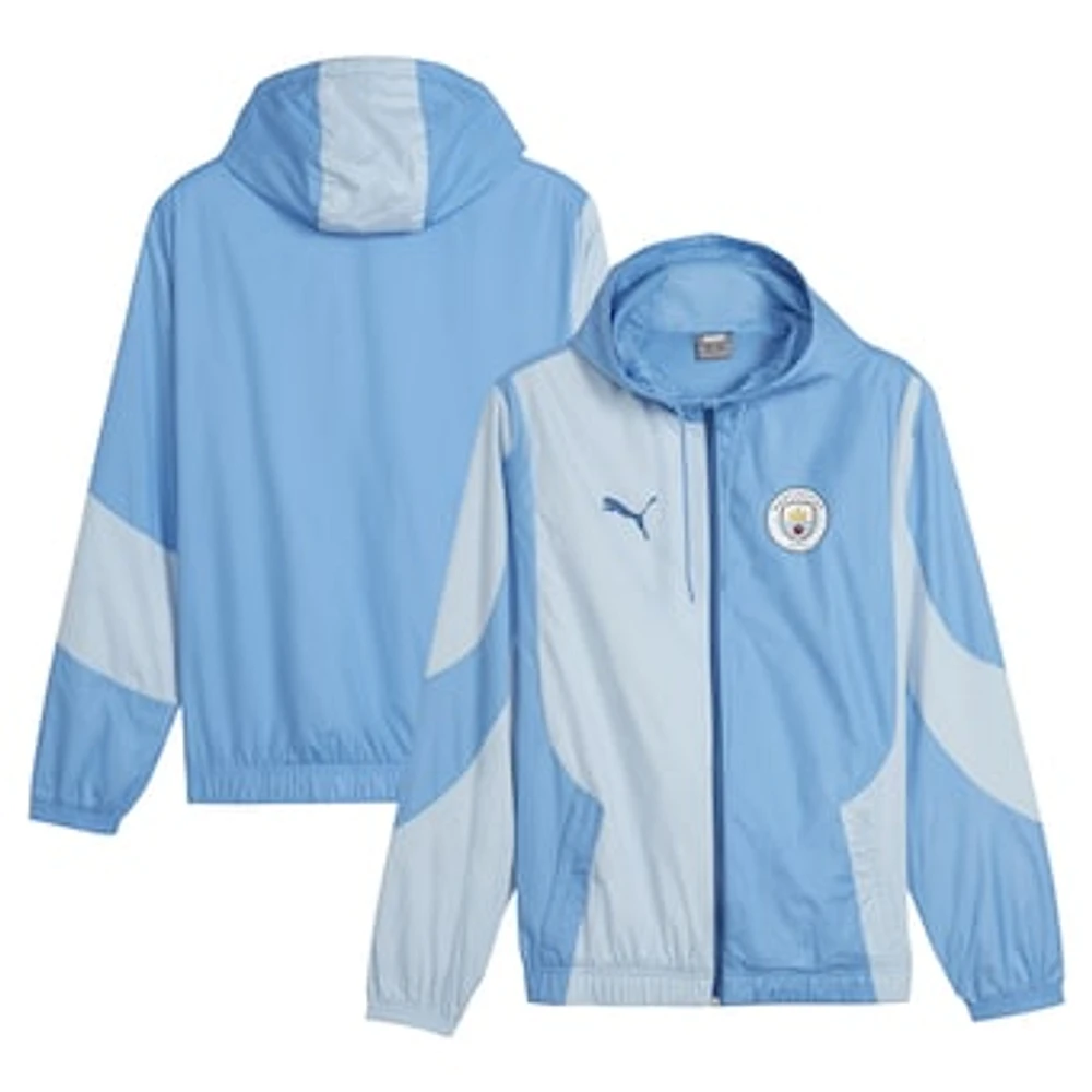 Men's Puma Blue Manchester City 2023/24 Pre-Match Full-Zip Hoodie Jacket