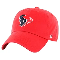 Men's '47  Red Houston Texans Secondary Clean Up Adjustable Hat