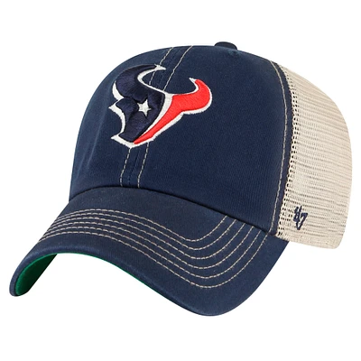 Men's '47  Navy/Natural Houston Texans Trawler Trucker Clean Up Adjustable Hat