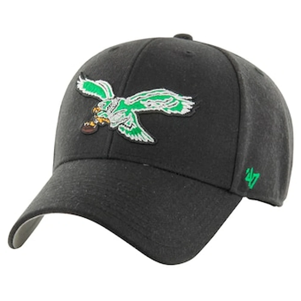 Men's '47 Black Philadelphia Eagles MVP Adjustable Hat