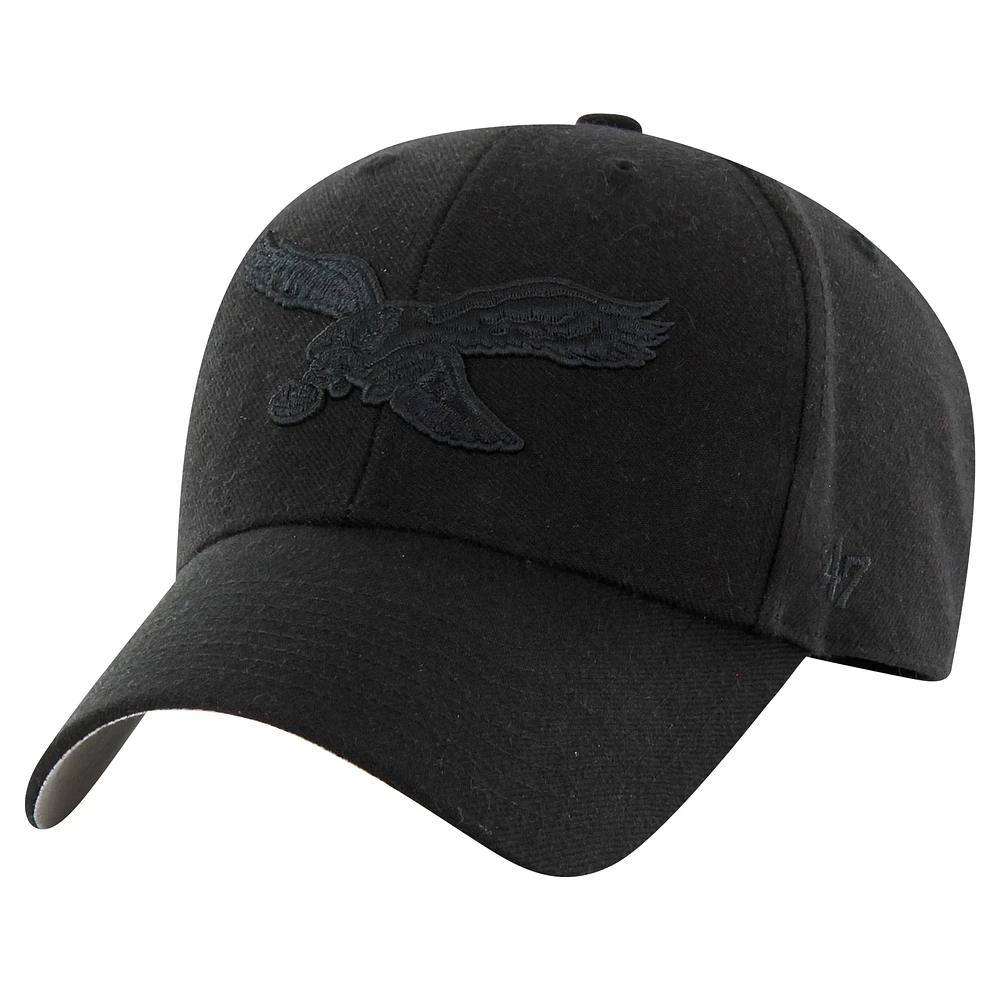 Men's '47 Black Philadelphia Eagles Tonal MVP Adjustable Hat