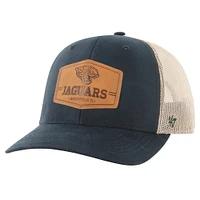 Men's '47 Black/Natural Jacksonville Jaguars Rawhide Trucker Adjustable Hat