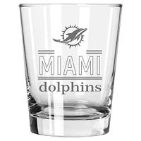 The Memory Company Miami Dolphins 15oz. Double Old Fashioned Glass