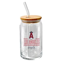 The Memory Company Los Angeles Angels 16oz. Classic Crew Beer Glass with Bamboo Lid