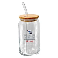 The Memory Company Tennessee Titans 16oz. Classic Crew Beer Glass with Bamboo Lid