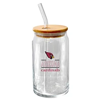 The Memory Company Arizona Cardinals 16oz. Classic Crew Beer Glass with Bamboo Lid